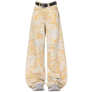 VILZSTUDIOS Floral baggy pants with a wide-leg silhouette