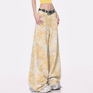 VILZSTUDIOS Floral baggy pants with a wide-leg silhouette