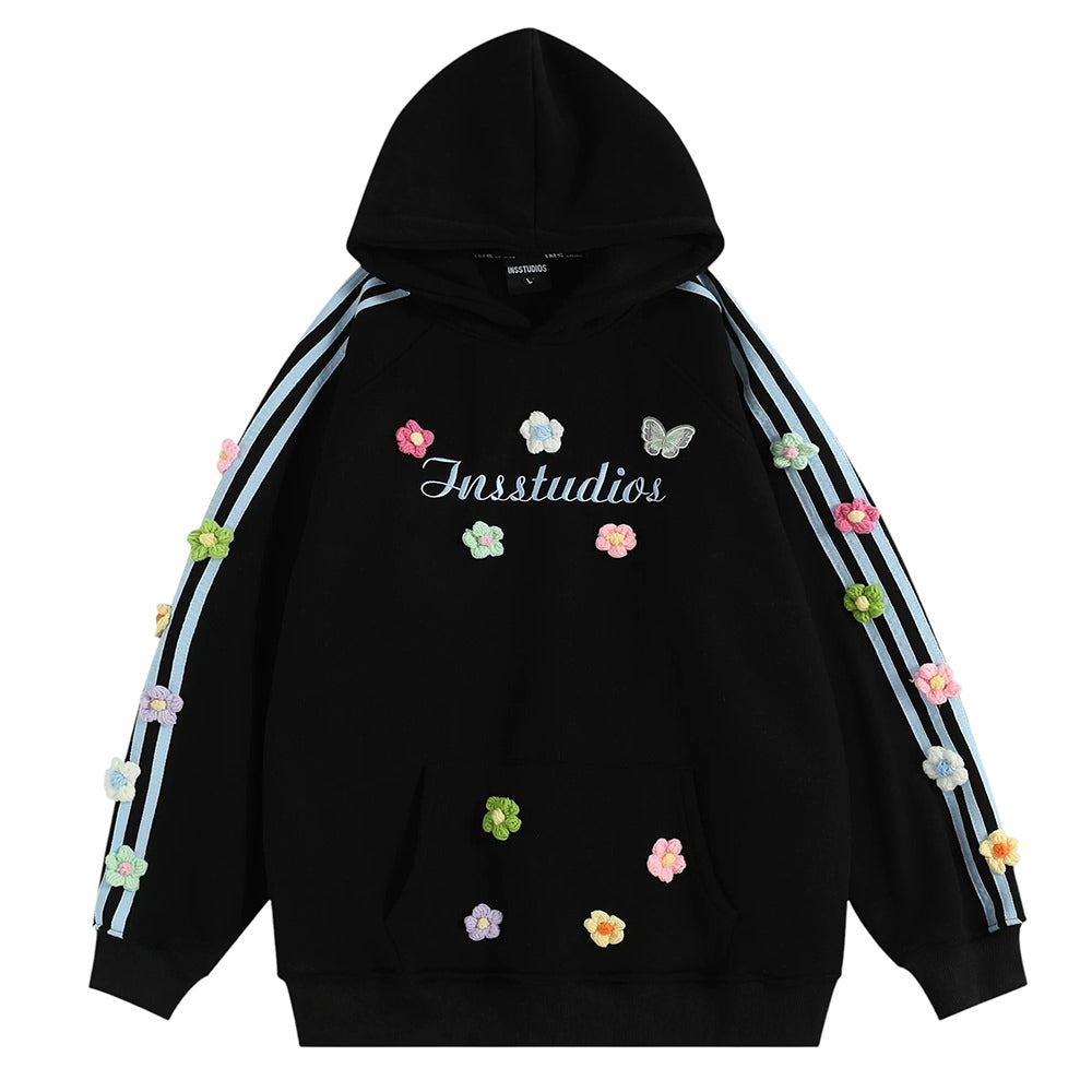 VILZSTUDIOS Floral embroidered oversized hoodie from VILZSTUDIOS