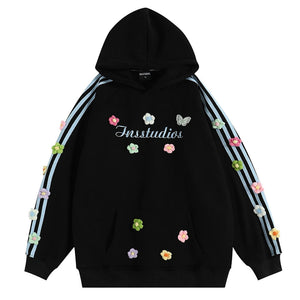 VILZSTUDIOS Floral embroidered oversized hoodie from VILZSTUDIOS