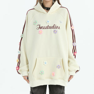 VILZSTUDIOS Floral embroidered oversized hoodie from VILZSTUDIOS