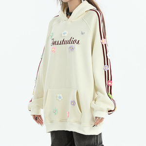 VILZSTUDIOS Floral embroidered oversized hoodie from VILZSTUDIOS