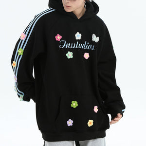 VILZSTUDIOS Floral embroidered oversized hoodie from VILZSTUDIOS