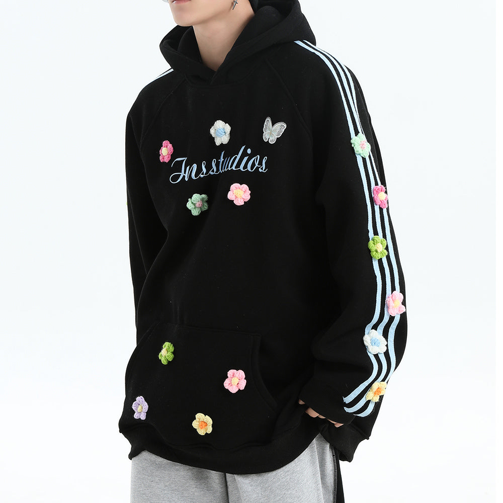 VILZSTUDIOS Floral embroidered oversized hoodie from VILZSTUDIOS