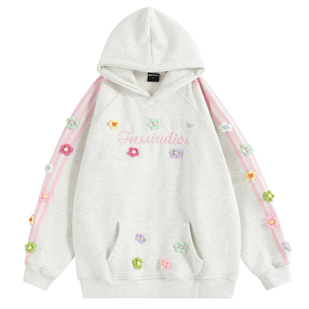 VILZSTUDIOS Floral embroidered oversized hoodie from VILZSTUDIOS