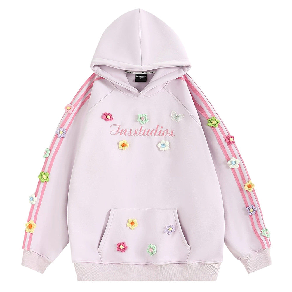 VILZSTUDIOS Floral embroidered oversized hoodie from VILZSTUDIOS