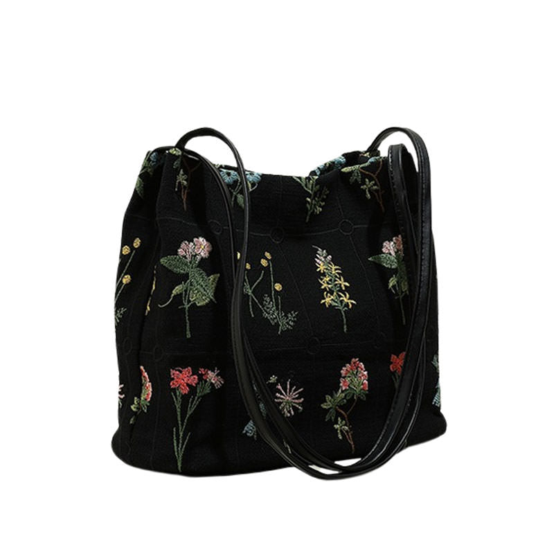 VILZSTUDIOS Floral embroidery carryall bag for stylish everyday use