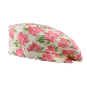 VILZSTUDIOS Stylish floral embroidery beret hat for casual wear