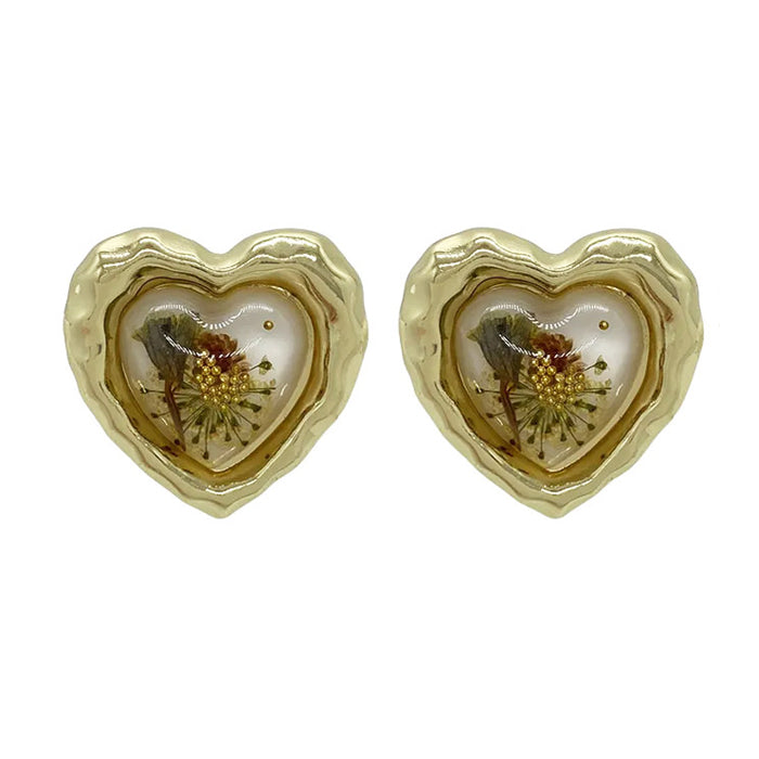 VILZSTUDIOS Floral heart shaped earrings for stylish accessorizing