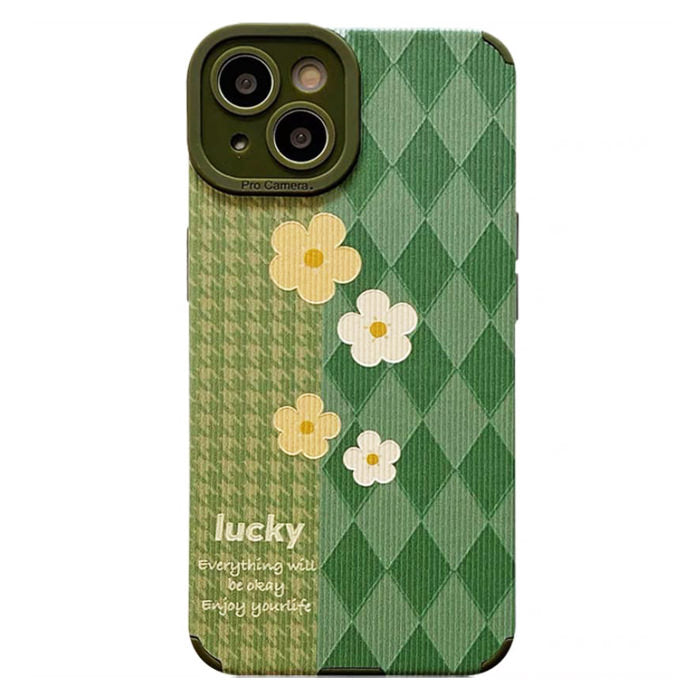 VILZSTUDIOS Floral houndstooth iPhone case design