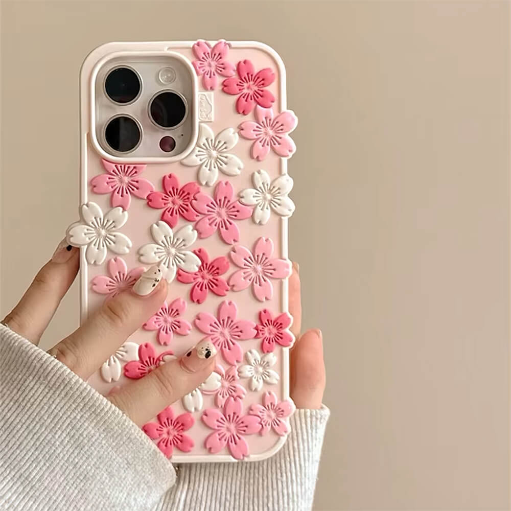 VILZSTUDIOS Floral iPhone case with cherry blossom design