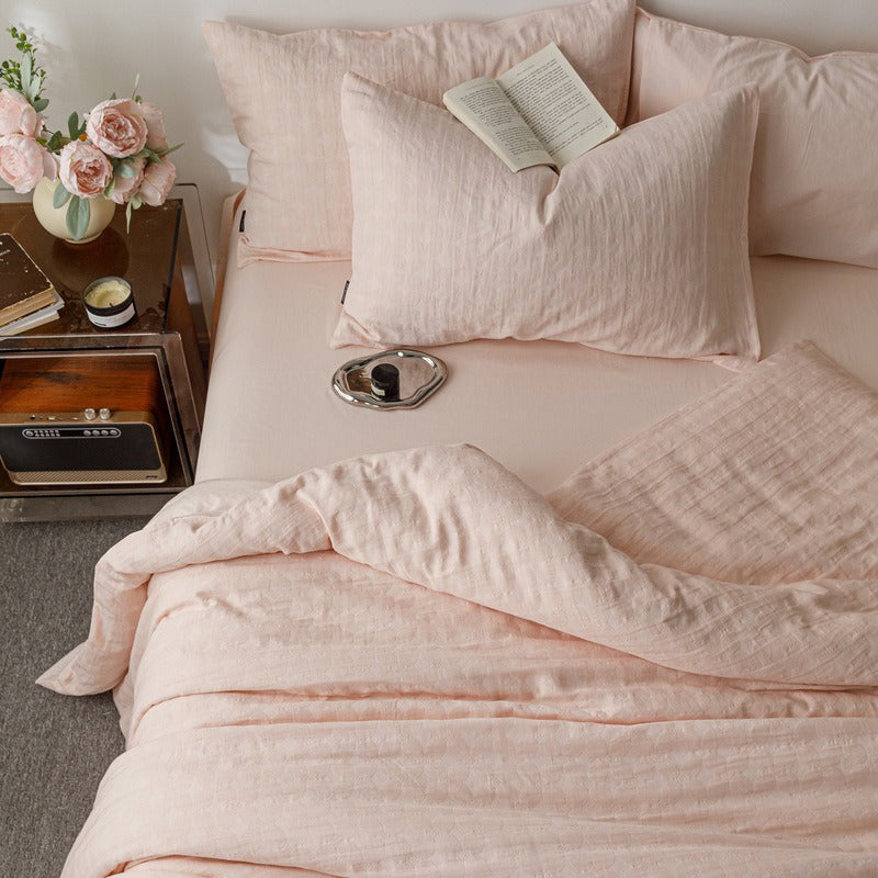 Floral Jacquard Duvet Cover Set