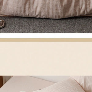 VILZSTUDIOS blush pink, pale sage green and tan beige jacquard textured duvet cover set