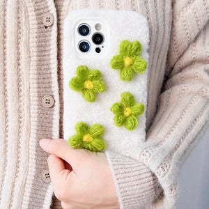 VILZSTUDIOS Floral knit iPhone cover for stylish phone protection