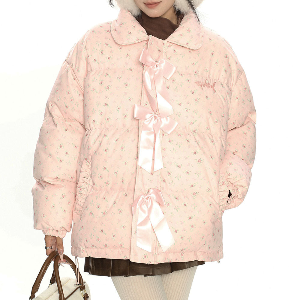 VILZSTUDIOS Floral padded oversized jacket for fashion enthusiasts