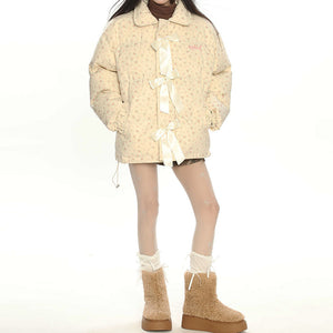 VILZSTUDIOS Floral padded oversized jacket for fashion enthusiasts
