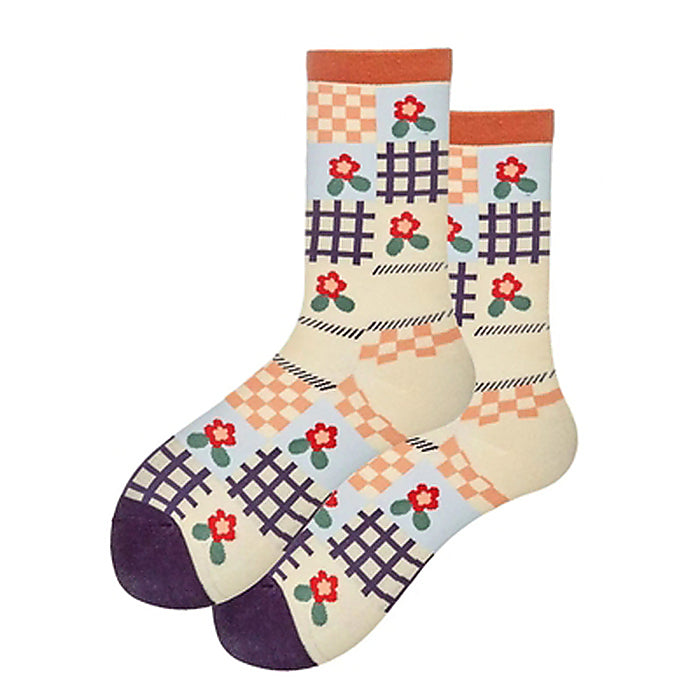 VILZSTUDIOS Floral patterned cozy socks from VILZSTUDIOS