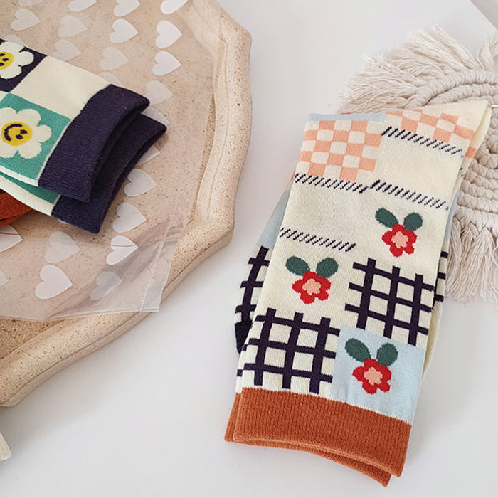 VILZSTUDIOS Floral patterned cozy socks from VILZSTUDIOS