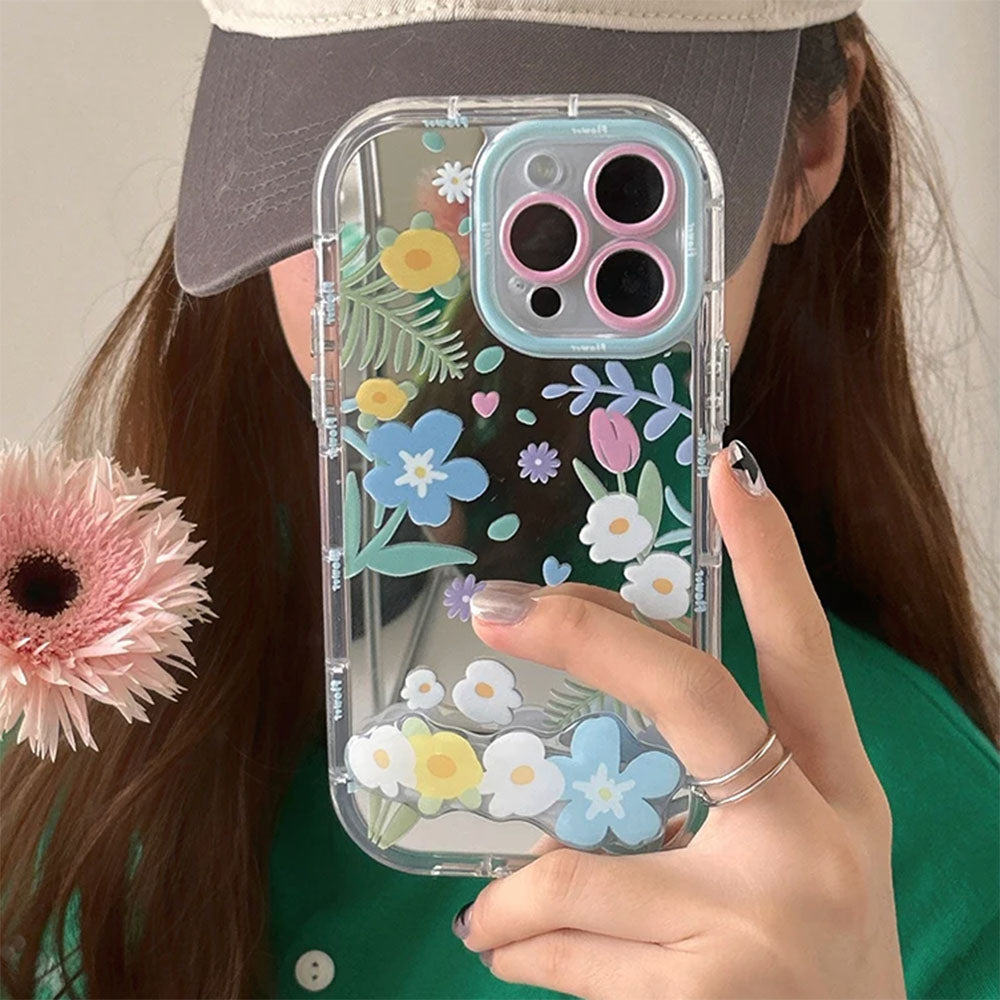 VILZSTUDIOS Floral print iPhone case with holder accessory