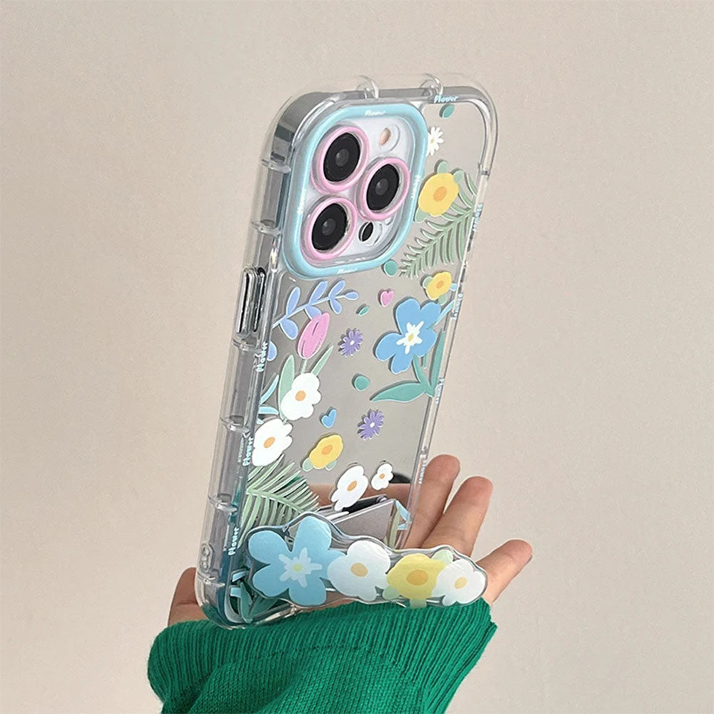 VILZSTUDIOS Floral print iPhone case with holder accessory