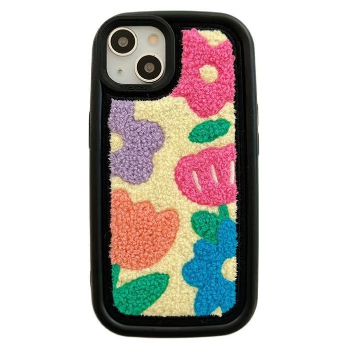 VILZSTUDIOS Stylish floral embroidered iPhone case for protection