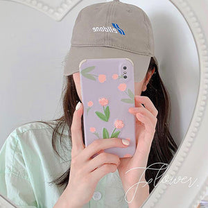 VILZSTUDIOS Stylish iPhone case with floral embroidery design