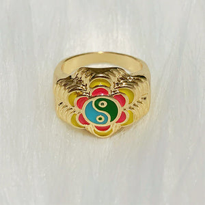 VILZSTUDIOS Floral Yin Yang ring design