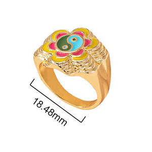 VILZSTUDIOS Floral Yin Yang ring design