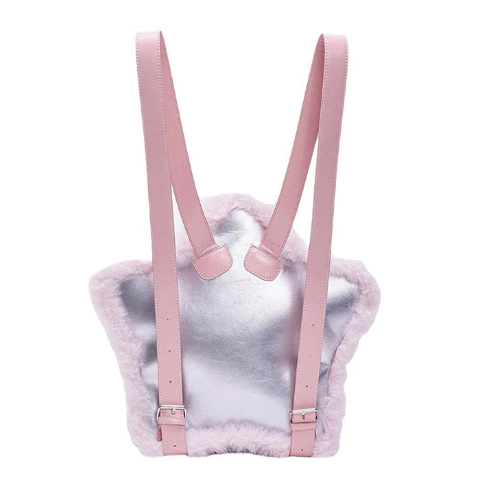 VILZSTUDIOS Fluffy star-shaped vegan leather backpack