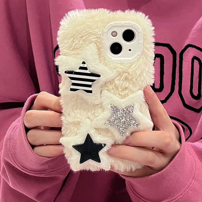VILZSTUDIOS Fluffy star-patterned iPhone case