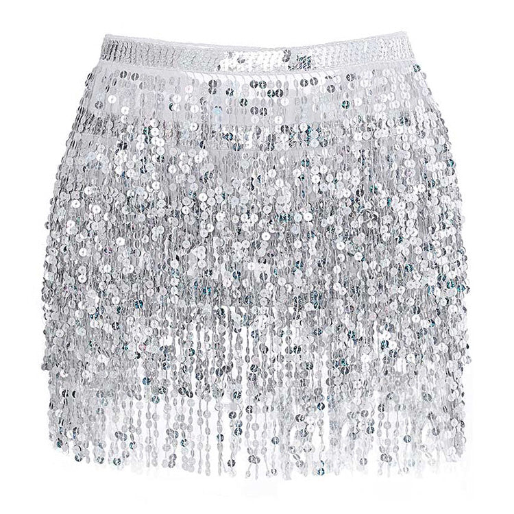 VILZSTUDIOS Fringe sequined skirt ideal for stylish outfits
