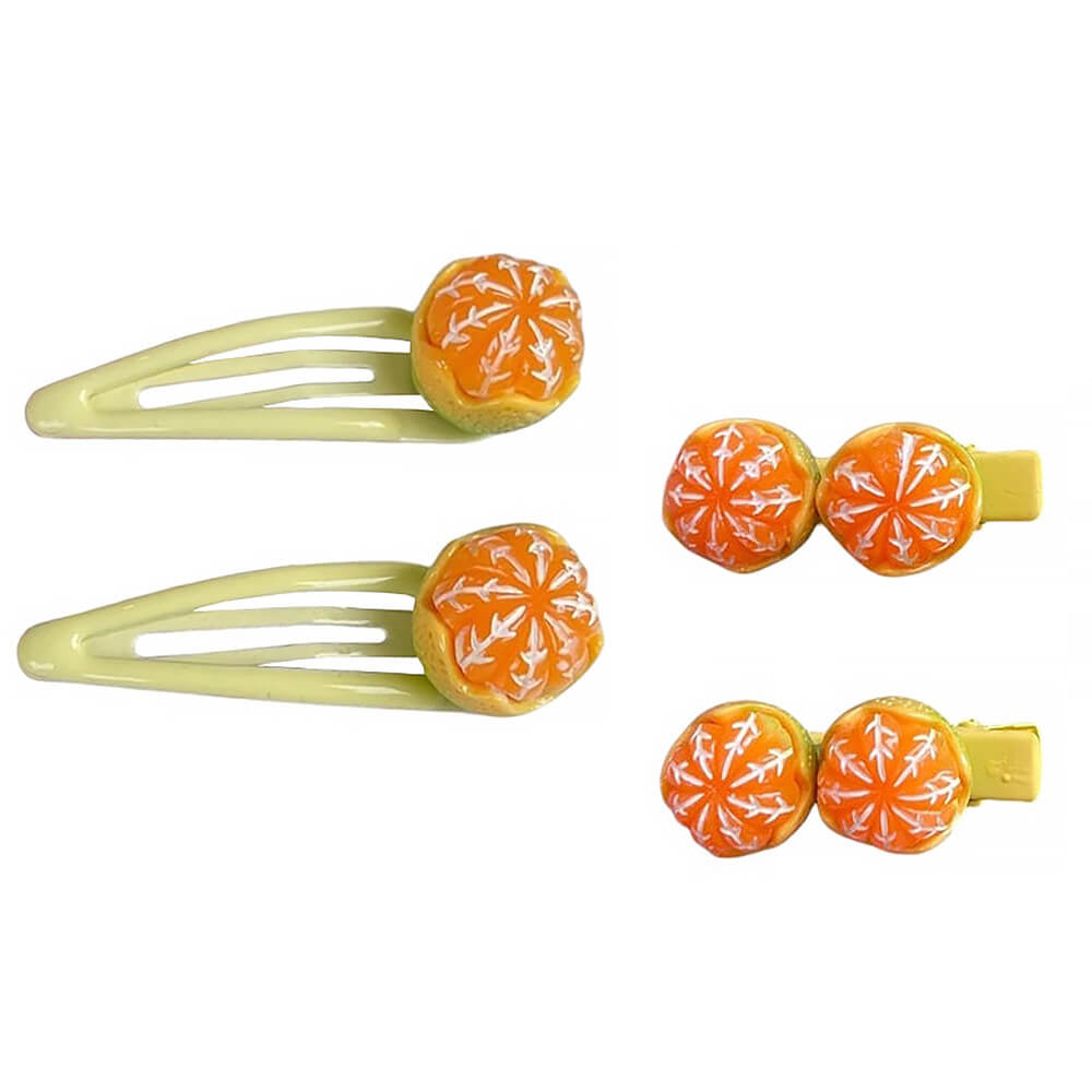 VILZSTUDIOS Glossy hair clip set with fruit designs
