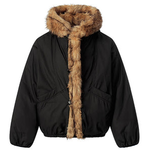 VILZSTUDIOS Fur-trimmed winter jacket for stylish cold-weather wear