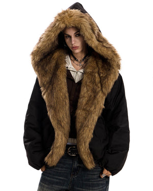 VILZSTUDIOS Fur-trimmed winter jacket for stylish cold-weather wear
