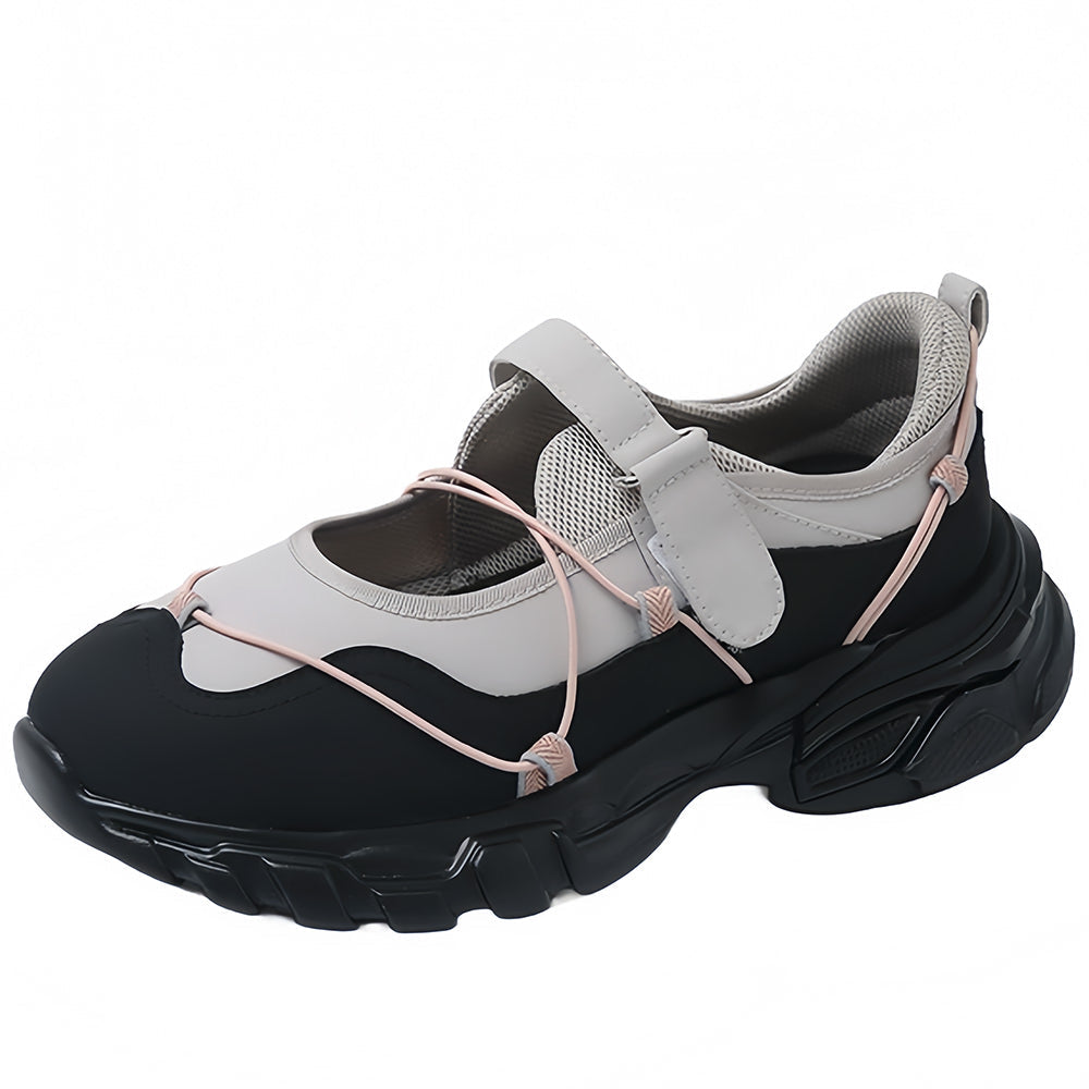 VILZSTUDIOS Stylish ballet sneakers with chunky sole and mesh accents