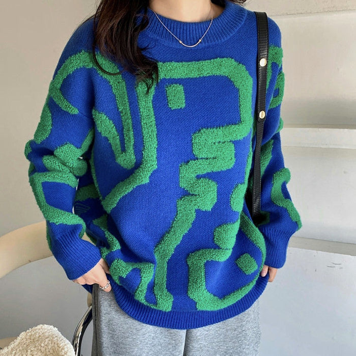 VILZSTUDIOS Fuzzy dinosaur graphic cozy sweater from VILZSTUDIOS