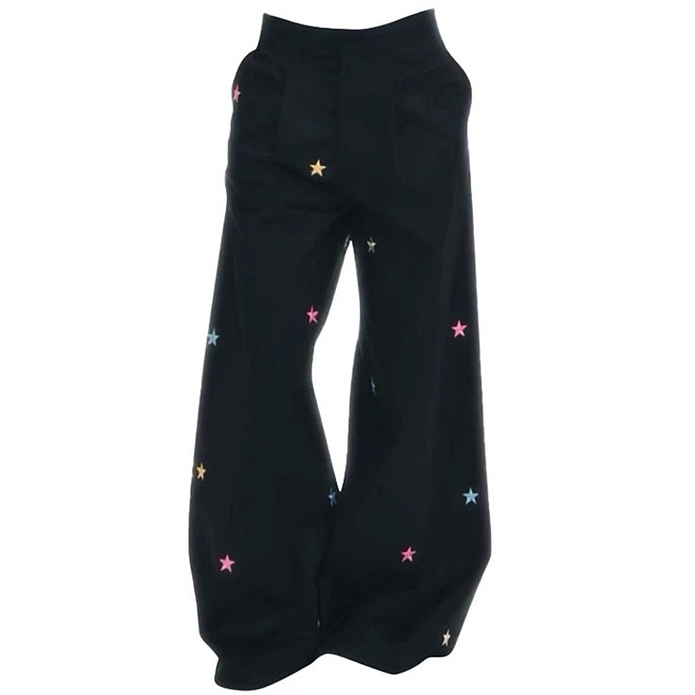 VILZSTUDIOS Loose fit pants with star embroidery design