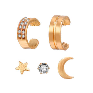 VILZSTUDIOS Set of earrings with moon and star designs