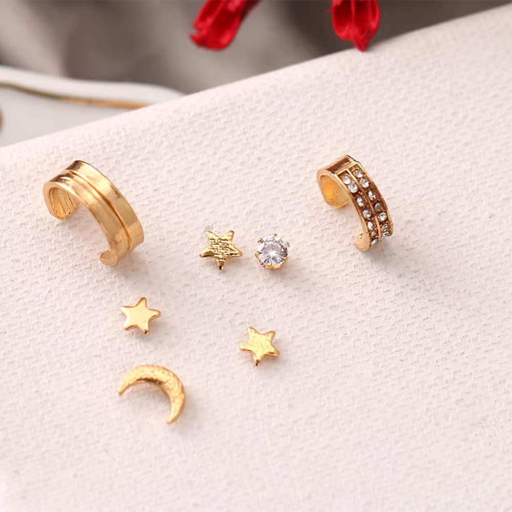 VILZSTUDIOS Set of earrings with moon and star designs