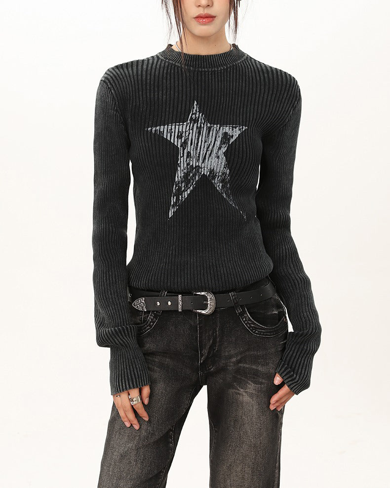 VILZSTUDIOS Galactic print long sleeve top for trendy streetwear