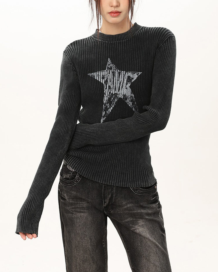 VILZSTUDIOS Galactic print long sleeve top for trendy streetwear