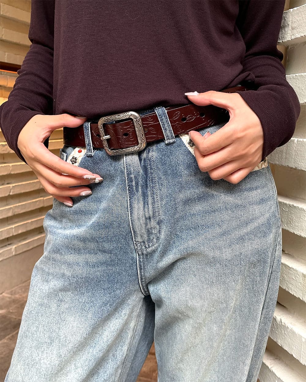 VILZSTUDIOS Vegan leather trendy belt for fashion enthusiasts