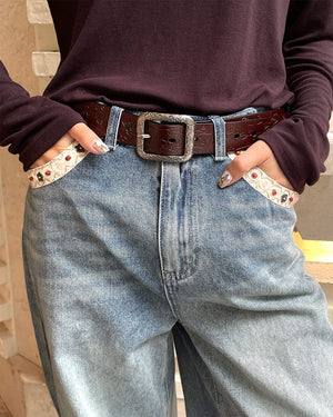 VILZSTUDIOS Vegan leather trendy belt for fashion enthusiasts