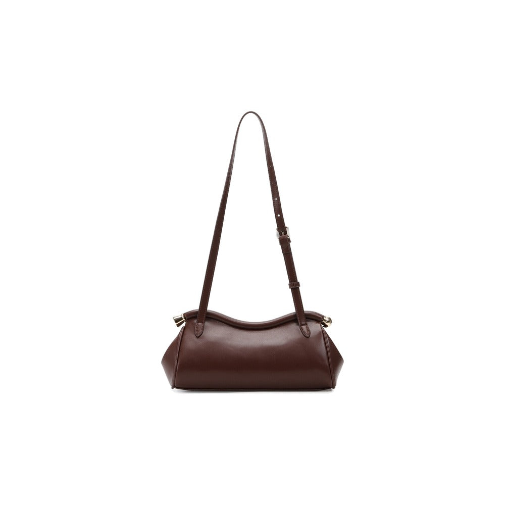VILZSTUDIOS glossy black crocodile-embossed shoulder bag