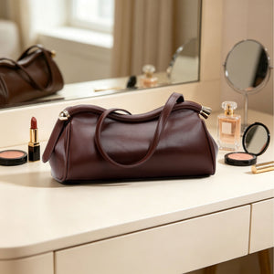 VILZSTUDIOS glossy black crocodile-embossed shoulder bag