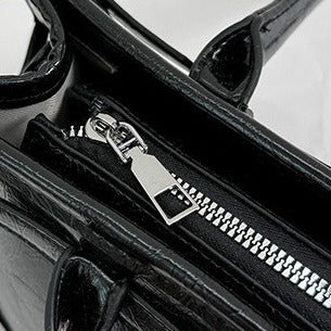 VILZSTUDIOS glossy distressed faux leather shoulder bag