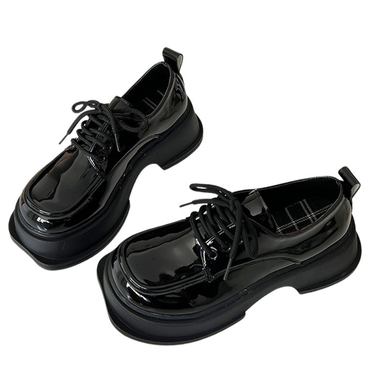 VILZSTUDIOS Glossy vegan leather platform boots with block heels