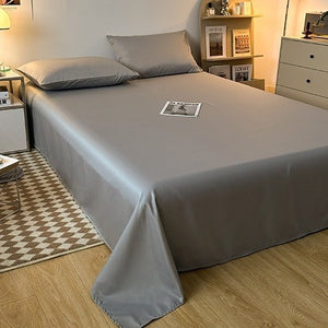 VILZSTUDIOS solid and two-tone pastel satin bedding set with a glossy finish