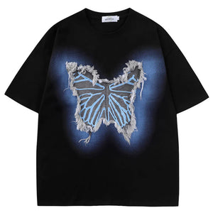 VILZSTUDIOS Oversized t-shirt with butterfly graphic design