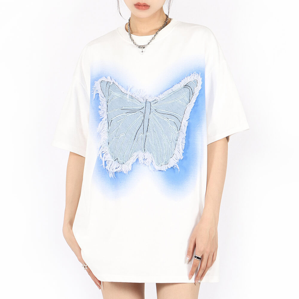 VILZSTUDIOS Oversized t-shirt with butterfly graphic design